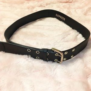 Express Black Leather Belt Size M